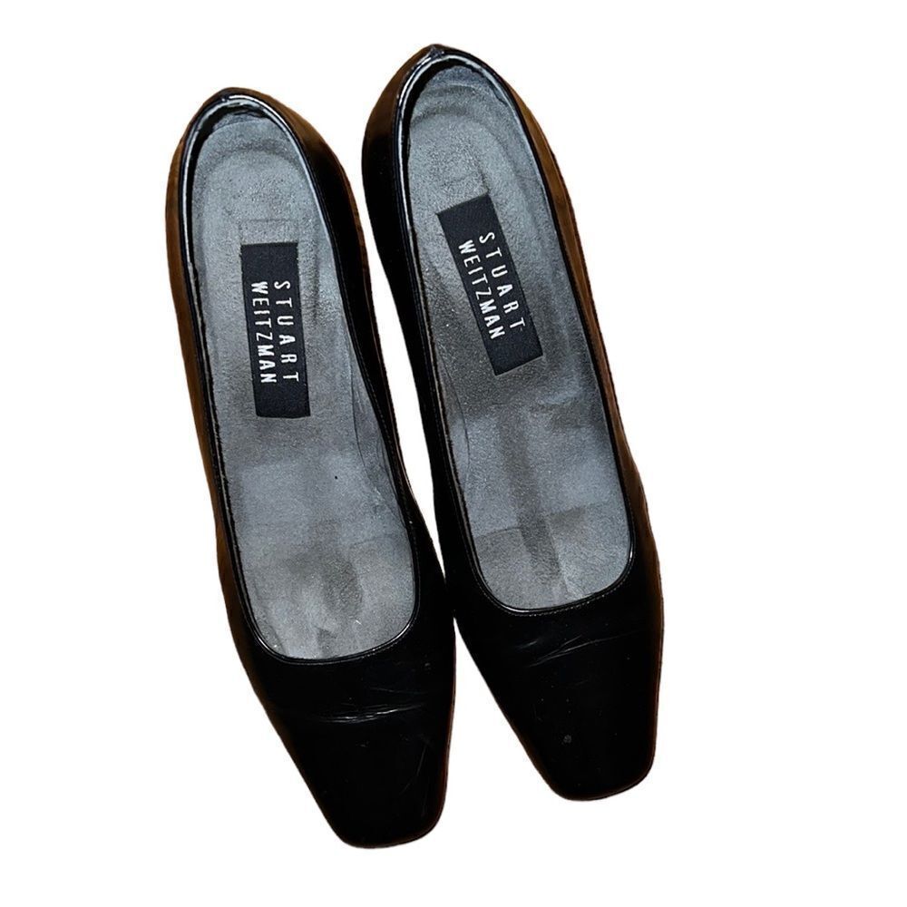 Stuart Weitzman Black Leather Shoes Size 7.5 M